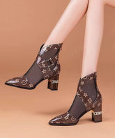 Nuevas botas cortas de malla hueca de moda para primavera y verano.